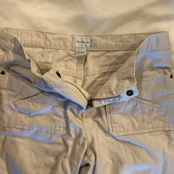 Calvin Klein Jeans - Womens' Capris Khaki Tan Size 10 - Picture 2 of 9